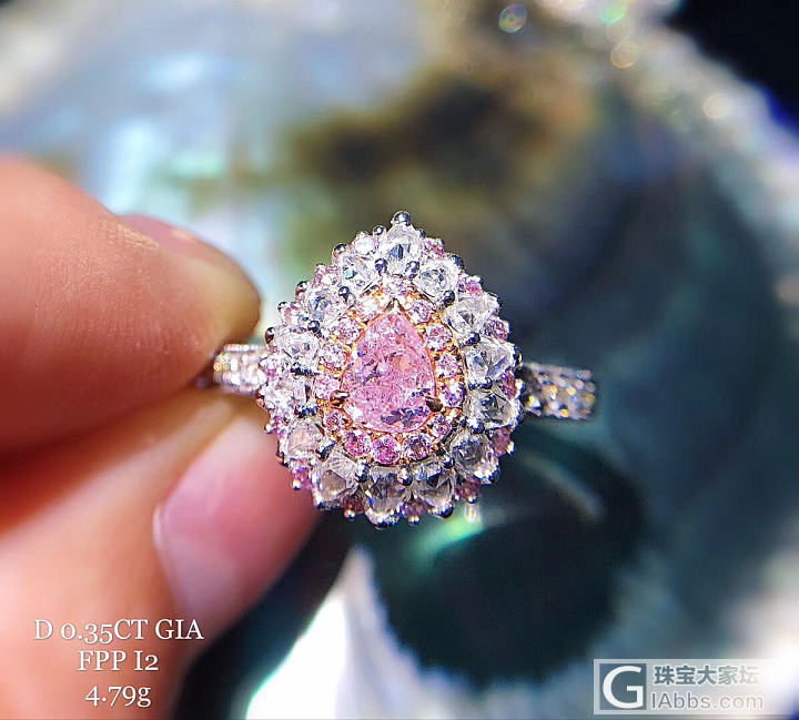 *成品粉钻*
参数:0.35CT Fancy Purple-Pink I2 总重..._戒指彩钻