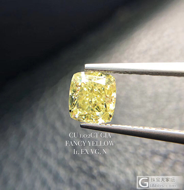 *GIA黄钻*  新货上架 
参数：GIA 1.02CT Fancy Yello..._彩钻