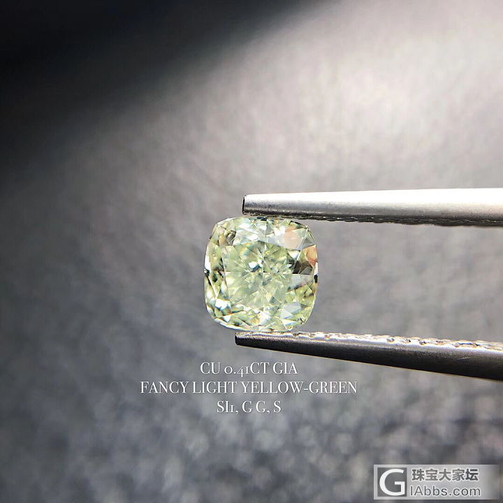 *GIA绿钻*  新货上架 
参数：GIA 0.41CT Fancy Light..._彩钻