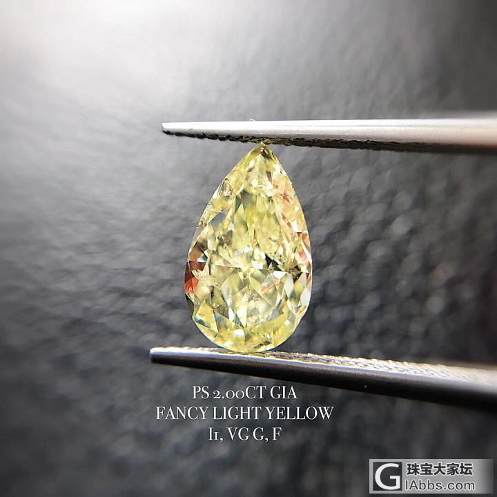 *GIA黄钻*  新货上架 
参数：GIA 2.00CT Fancy Light..._异形钻彩钻