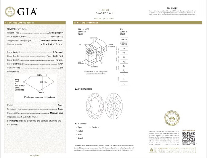 椭圆粉钻上新 
GIA 0.36CT Fancy Light Pink 淡彩纯粉..._彩钻异形钻