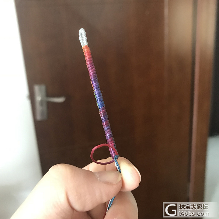 刚编好的金刚绳。_手链编绳