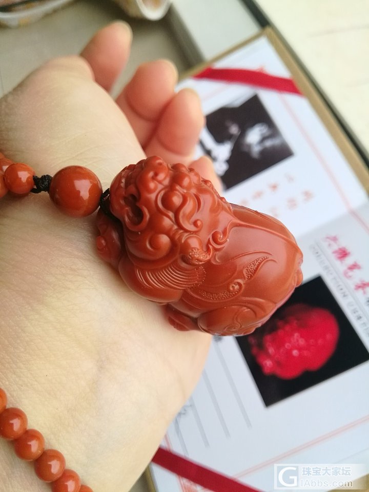 一只纯色南红大貔恘_挂件南红