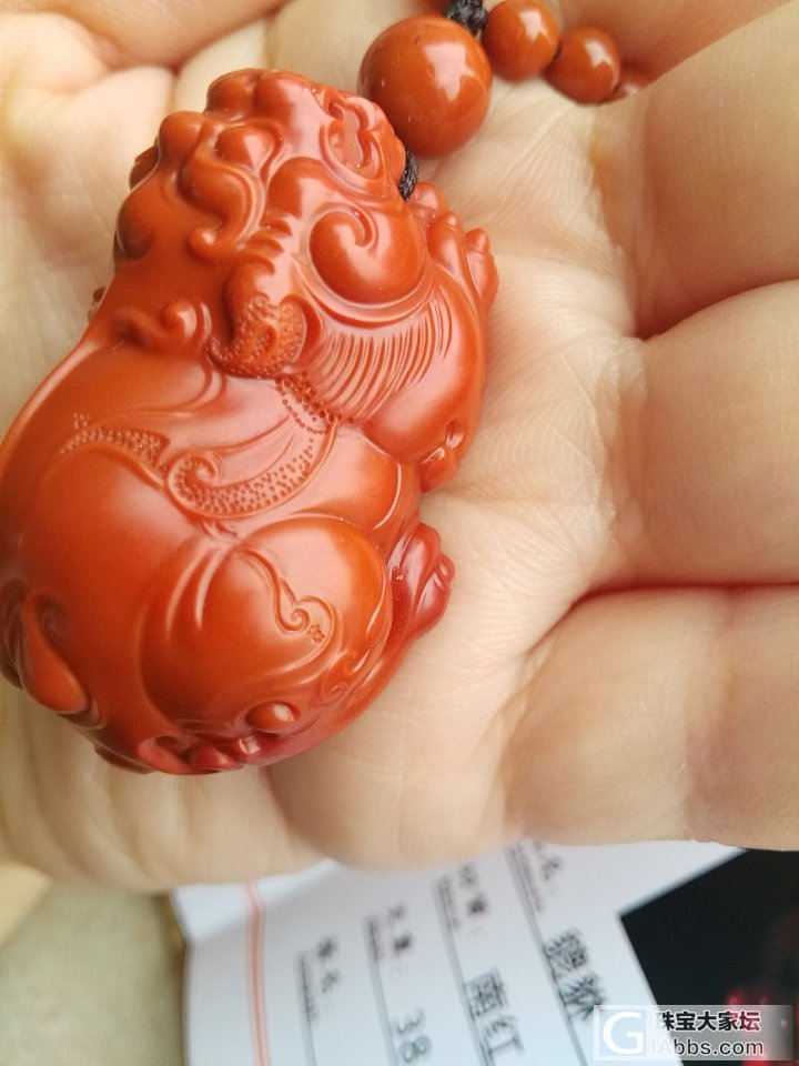 一只纯色南红大貔恘_挂件南红