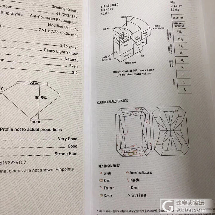 2.76克拉淡彩黄枕形💍_戒指千寻珠宝彩钻异形钻