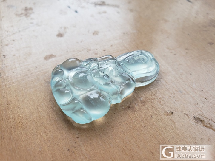 天青冻岫玉顶级料子，质量不输翡翠_挂件岫岩玉