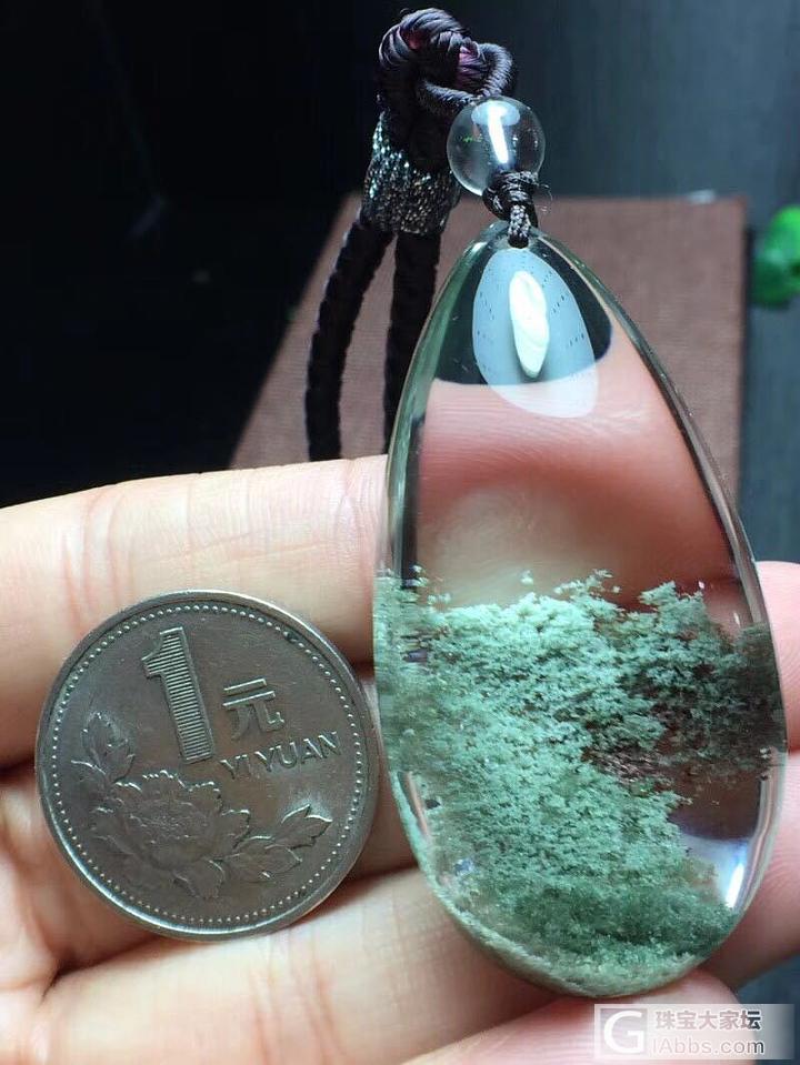天然绿幽灵巴西老矿水滴💧吊坠 ！ 颜色墨绿 晶体好  聚宝盆 大自然独一无二的美..._挂件幽灵晶