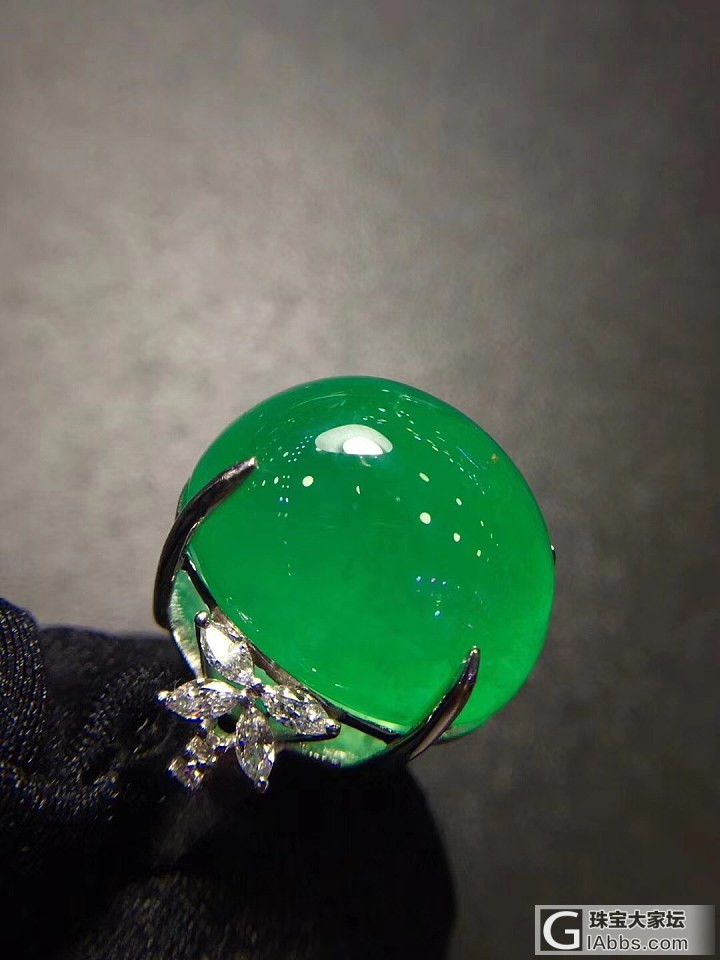 【永恒15号】18k金天然南非钻石镶嵌哥伦比亚祖母绿戒指 15.1ct_祖母绿戒指