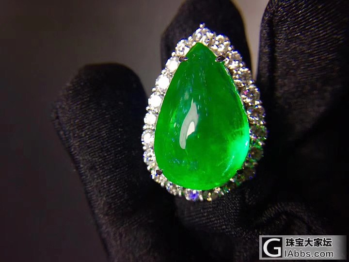 【永恒的爱20号】天然哥伦比亚祖母绿大冰蛋 22.88ct 晶莹剔透_祖母绿戒指