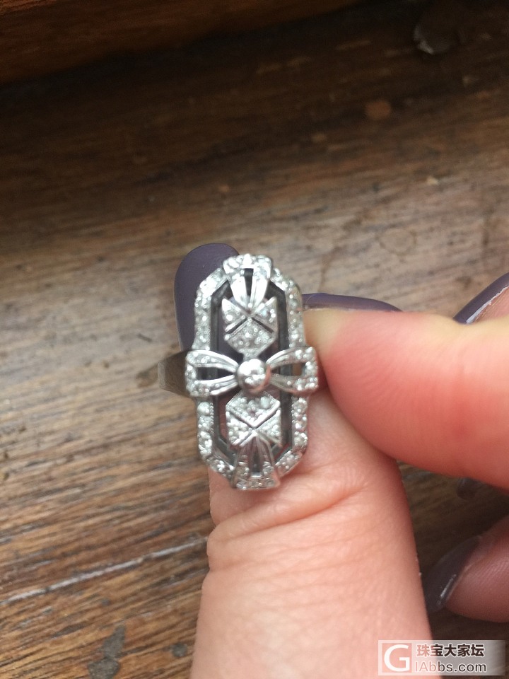 淘到一个维多利亚时代的古董钻戒 玫瑰式的切割钻石 觉得特别的古典 一天的好心情_戒指钻石