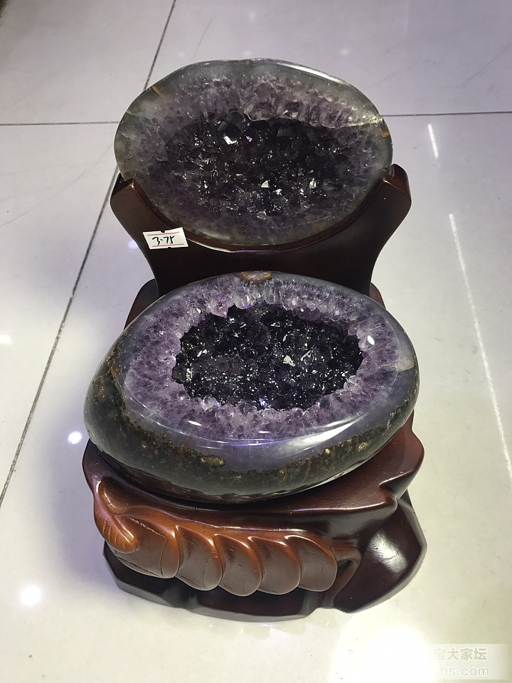 巴西玛瑙紫水晶聚宝盆，_紫水晶摆件