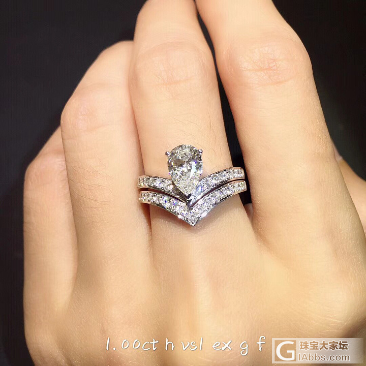 🆕一克拉水滴💧组合叠戴钻戒💍_戒指千寻珠宝异形钻