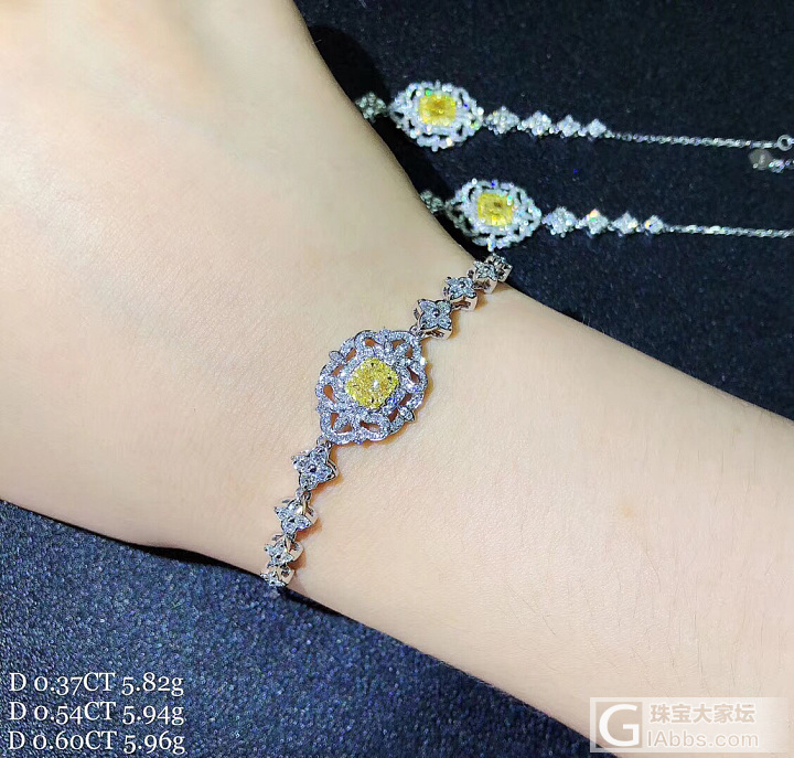 *成品黄钻* 🔅新货上架🔅
1️⃣主石0.37CT 配石0.641CT 小黄0.06..._彩钻手链吊坠