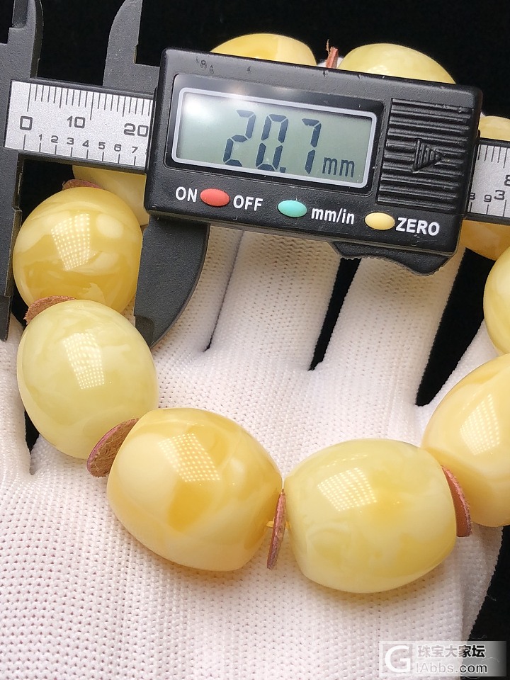 62.8克！20+白花蜡桶珠手串！纹路非常漂亮、太霸气啦[色][色]土豪男神才能..._珠串蜜蜡