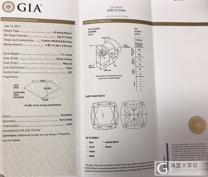 *GIA黄钻*  🔅新货上架🔅
参数：GIA 1.21CT Fancy Yell..._彩钻