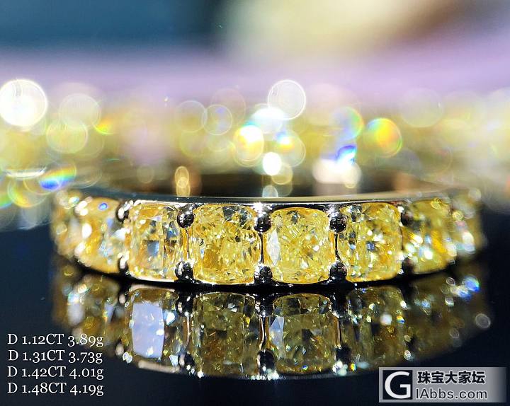 ✨新货上架✨
黄钻排戒又出新货。
现货8枚，上乘品质。
13/14号圈，价格实惠..._戒指彩钻