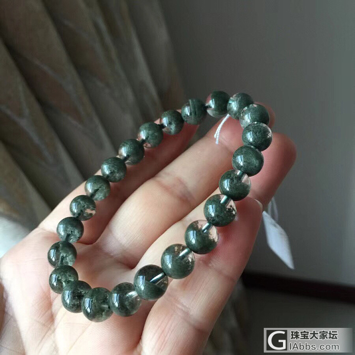 天然绿幽灵聚宝盆单圈手链，颜色绿，盆型好，一丁点红，性价比超高，招财聚财，辟邪吉..._珠串幽灵晶