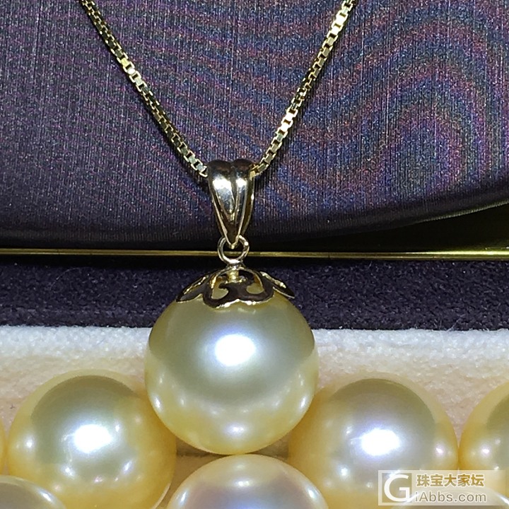 特意拿一包高品质珠珠出来特价福利大家  11-12mm天然南洋金珠正圆强光无暇 ..._吊坠海水珍珠珍珠