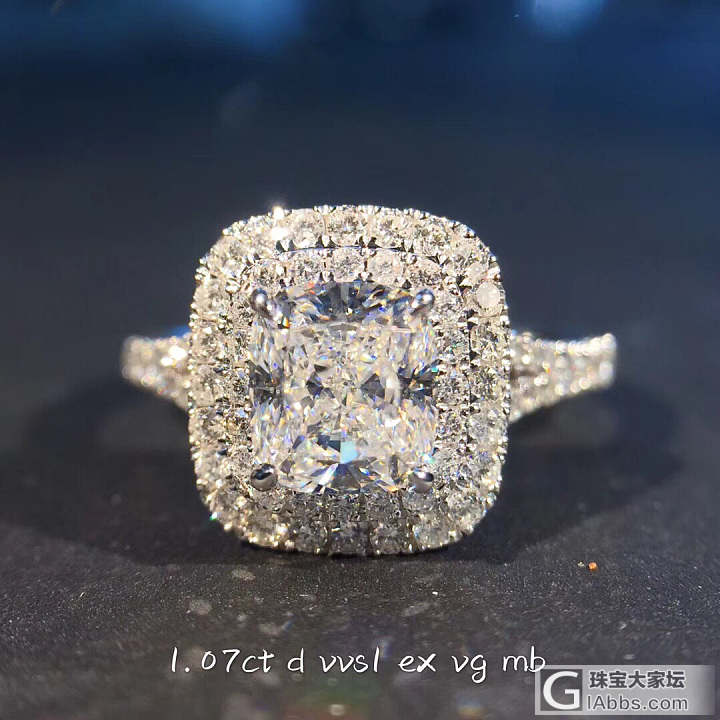 1.07克拉枕形钻石💎围镶显大款女戒💍_戒指千寻珠宝异形钻