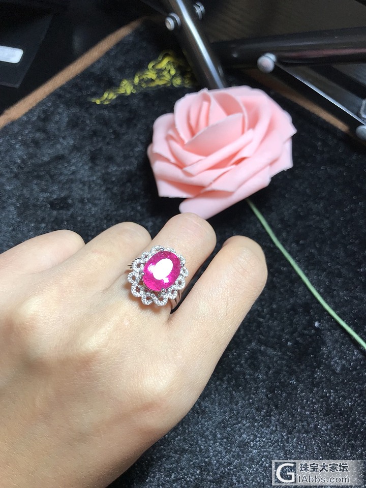 #泰勒彩宝#4.83ct卢比来碧玺戒指，特价活动进行中_戒指碧玺
