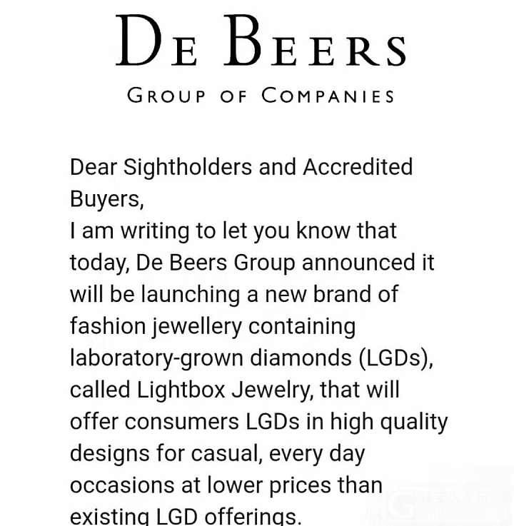 De Beers 今天宣布推出用合成钻石制作的首饰_仿钻