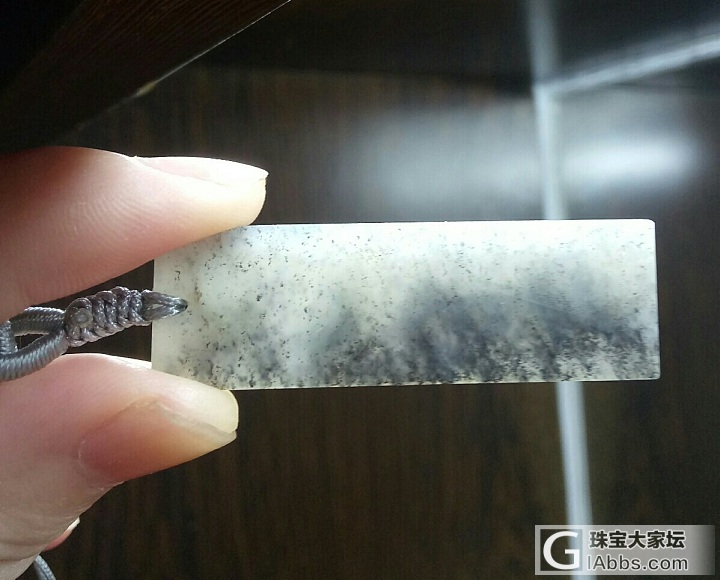 一只和田玉青花的书签_牌子和田玉