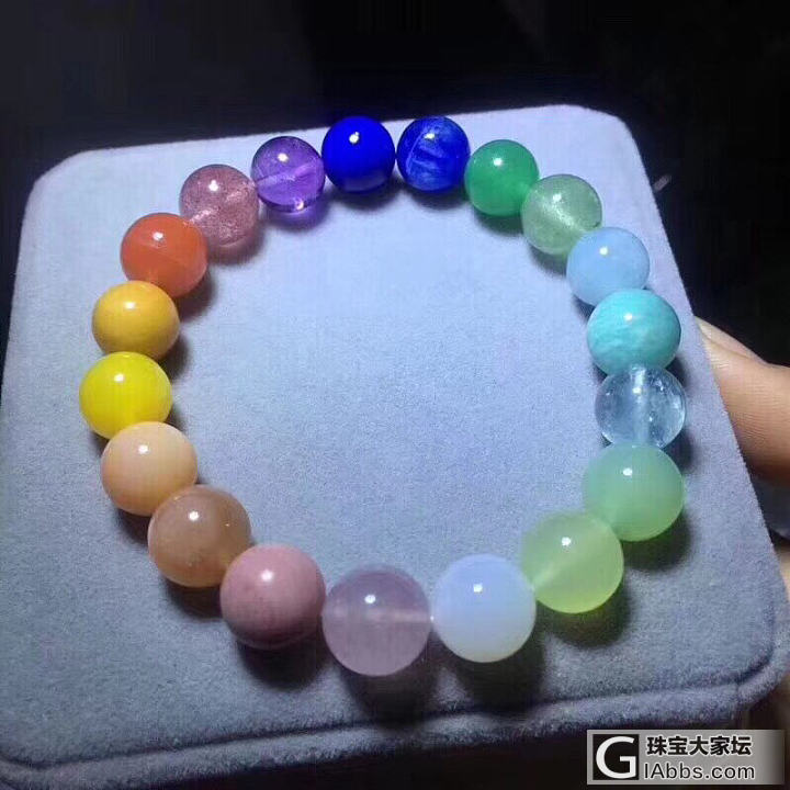 你们等了N久的彩虹🌈串出货了[耶]，特价299/条_彩色宝石玉石多宝