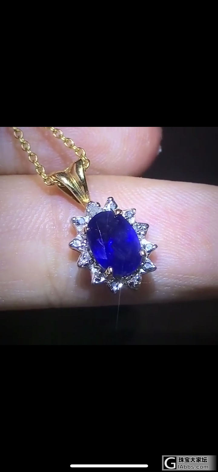 蓝宝项链，美美美！_项链蓝宝石钻石
