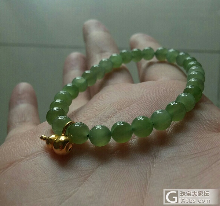 盛夏光年 俄碧苹果绿手链_珠串手链碧玉