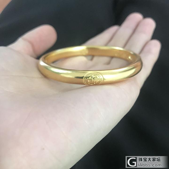 珍镯，金珍闭口福禄寿喜_手镯金