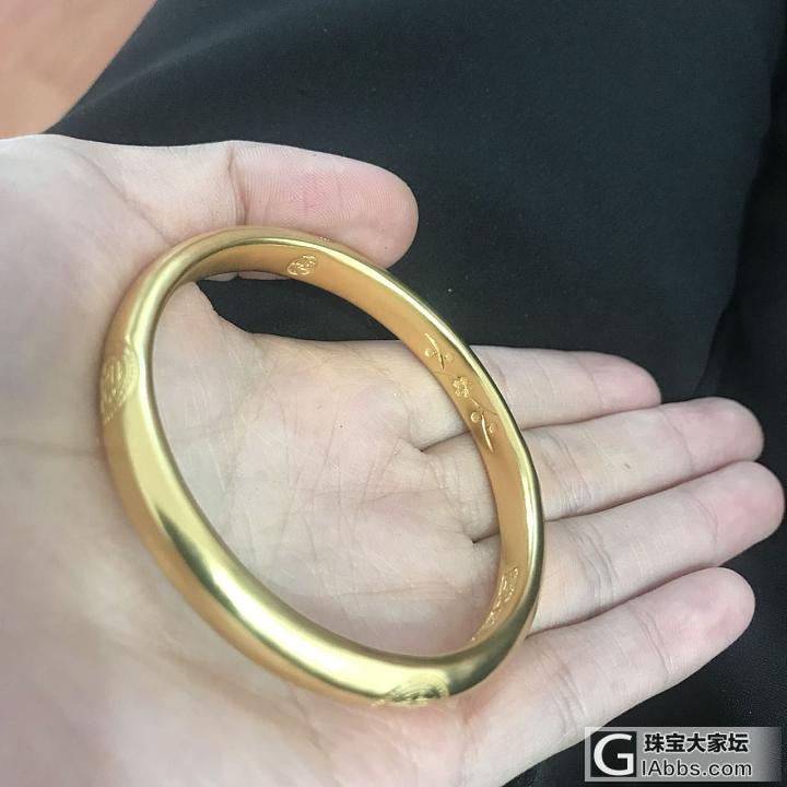 珍镯，金珍闭口福禄寿喜_手镯金