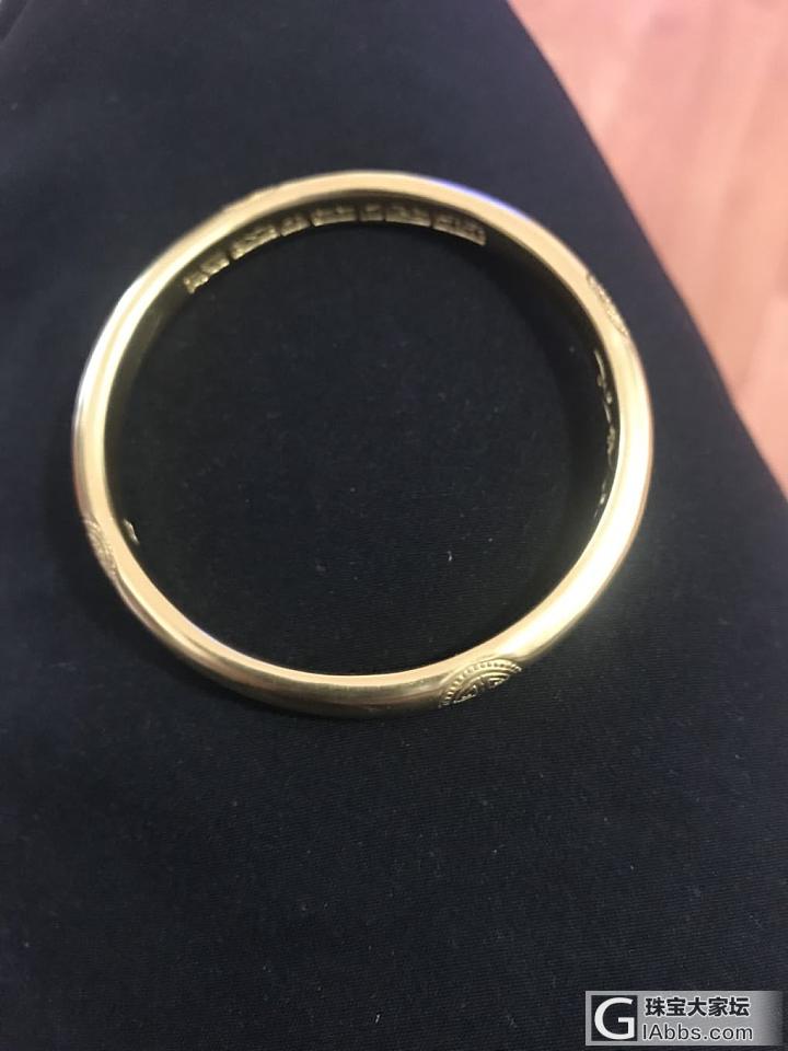 珍镯，金珍闭口福禄寿喜_手镯金