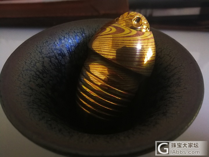 木纹金鬼眼蚕蛹推蛋_金工铜玩
