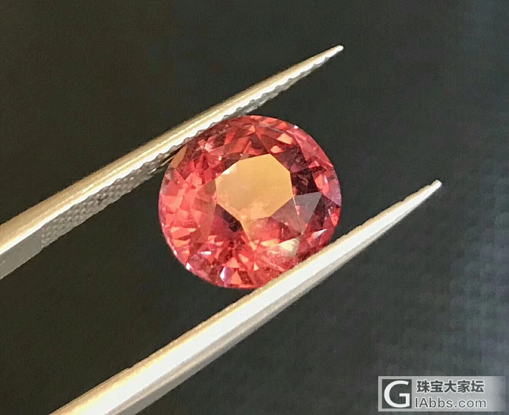 #泰勒彩宝#4.53ct无烧帕帕拉恰，无限美好的夕阳西下_蓝宝石刻面宝石