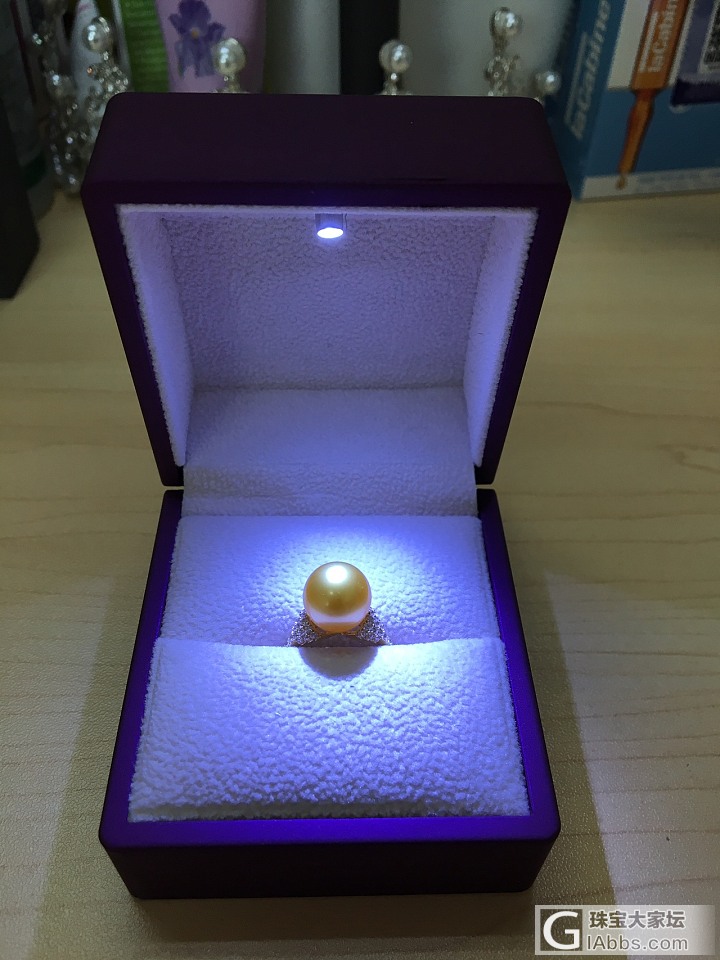 认真出闲置—14k金镶嵌天然浓金珠吊坠+戒指套装_珍珠吊坠戒指海水珍珠