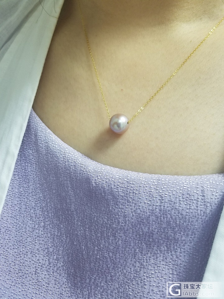 粉紫珍珠很美丽_海水珍珠项链