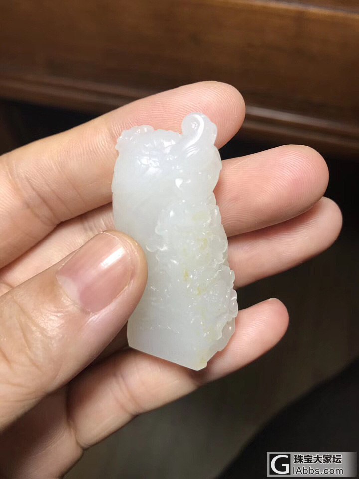 【定制交工】和田籽玉【凤穿牡丹】印章。_印章和田玉