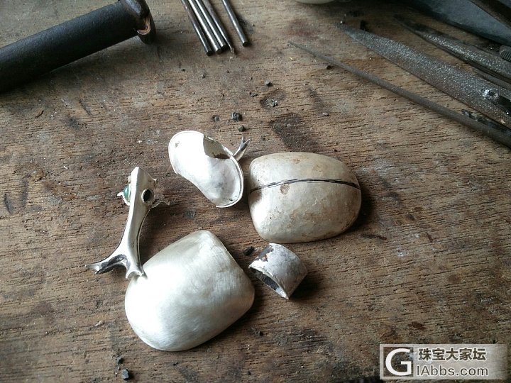 纯银手工自在置物之独角仙_金工