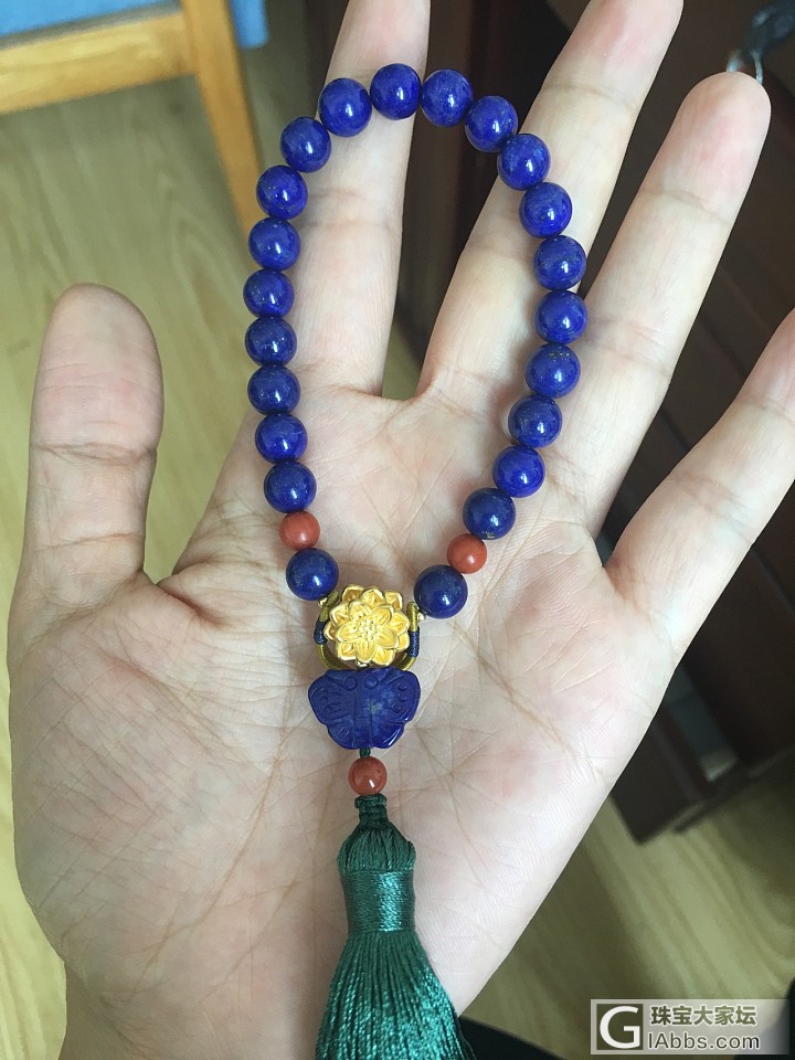 配套控今天戴的_戒指挂件珠串青金石