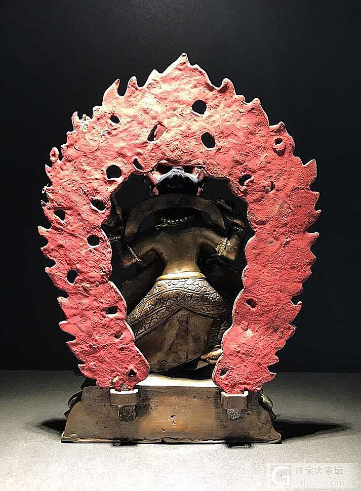 銅鎏金 銅佛像 密宗藏傳佛 象鼻天 財神像 精品 古玩 山奇藝術_造像