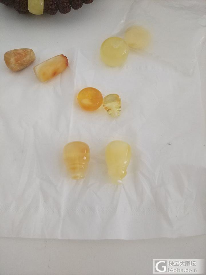 蜜蜡三通，失败爆了两个_打磨蜜蜡