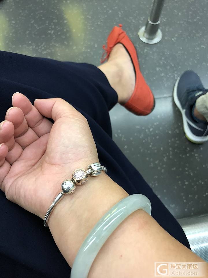 今天的左手+右手，还是有点多_潘多拉手饰真力时925银钻石翡翠