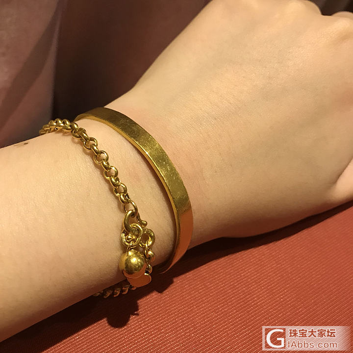 两件小金，卡福和珍珠链_手饰菩提子金