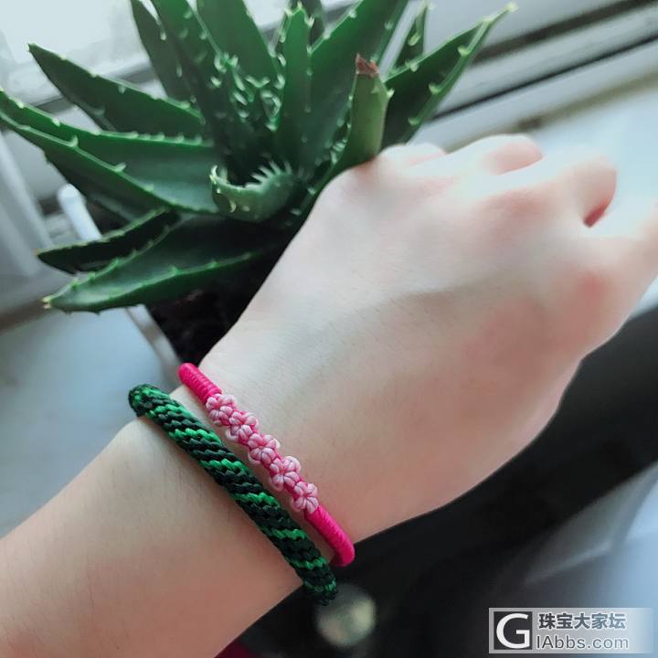 桃花手绳。_编绳