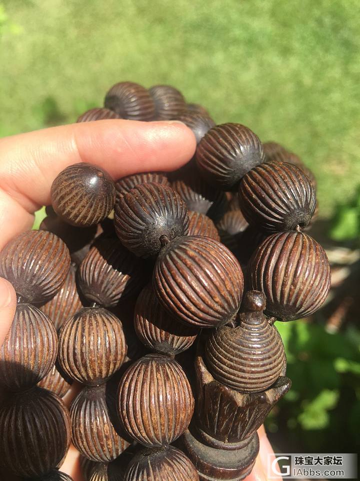 偶得一件百年老件沉香念珠。_香道