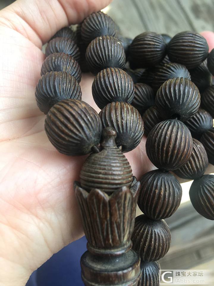 偶得一件百年老件沉香念珠。_香道
