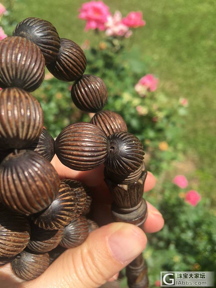 偶得一件百年老件沉香念珠。_香道