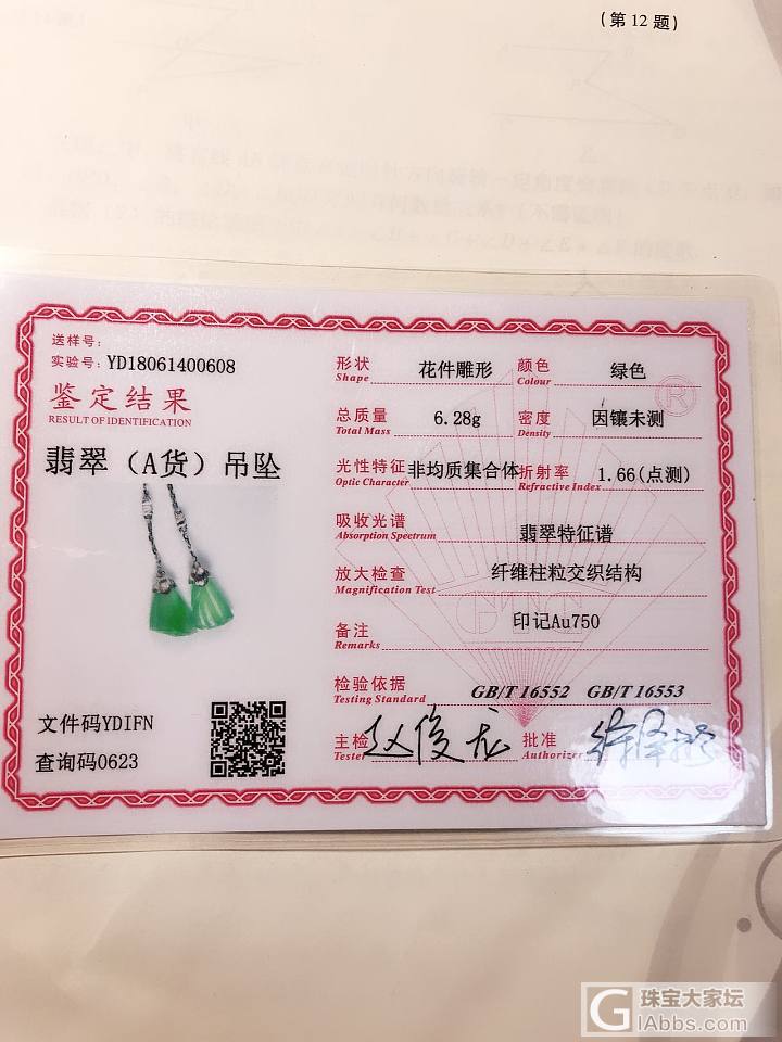 翡翠玻璃种木那莲蓬Y字项链_翡翠