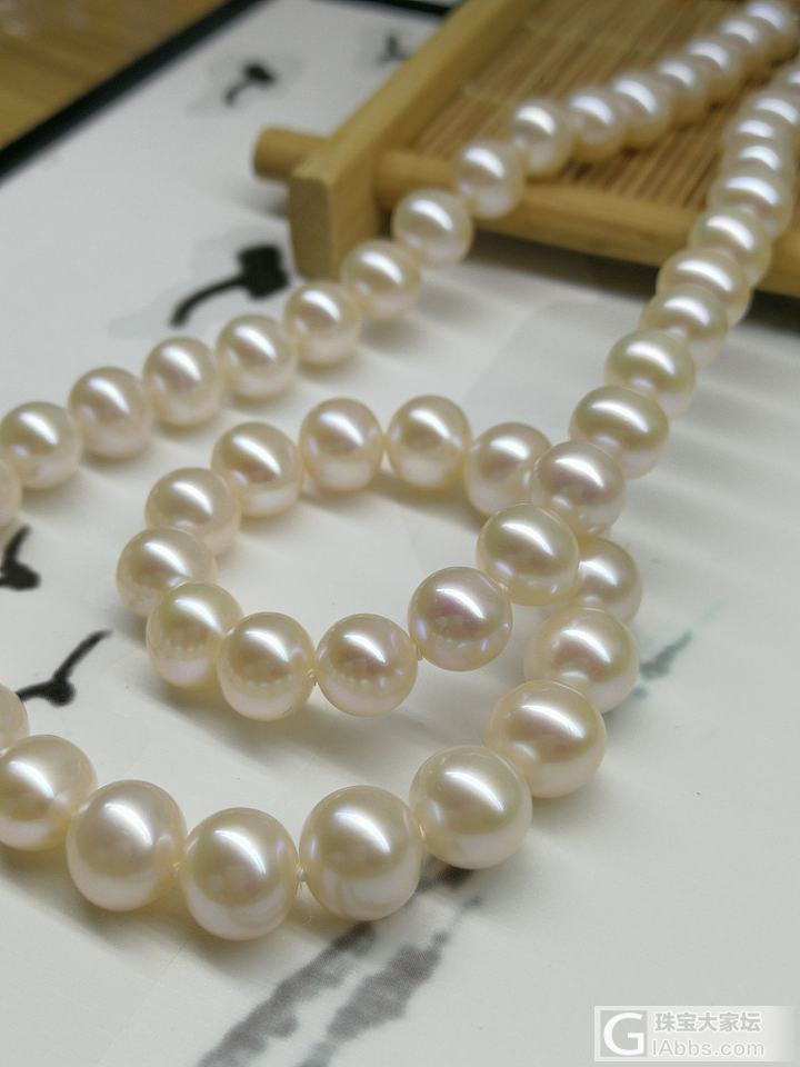 7.5-8.5mm淡水珍珠项链  表皮细腻微微瑕  近圆_淡水珍珠