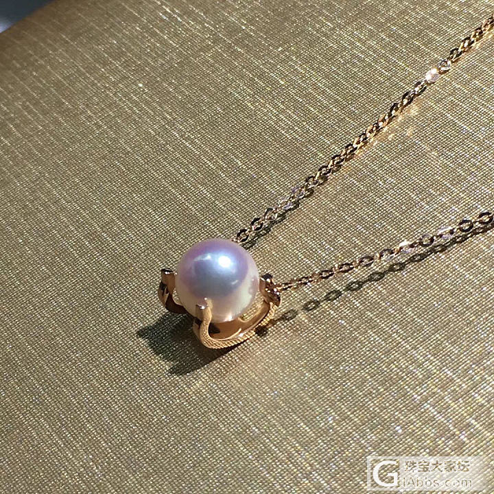 卡地亚吊坠项链  
8-8.5mm.强光 18k金镶嵌  ​​​_吊坠珍珠